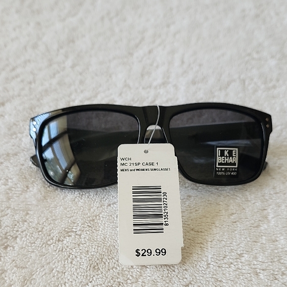 Ike Behar Accessories - Ike Behar Sleek Black Plastic Sunglasses Men And Womens